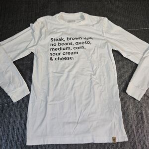 Vintage Chipotle Steak Brown Rice No Bean Ingredients Long Sleeve Medium